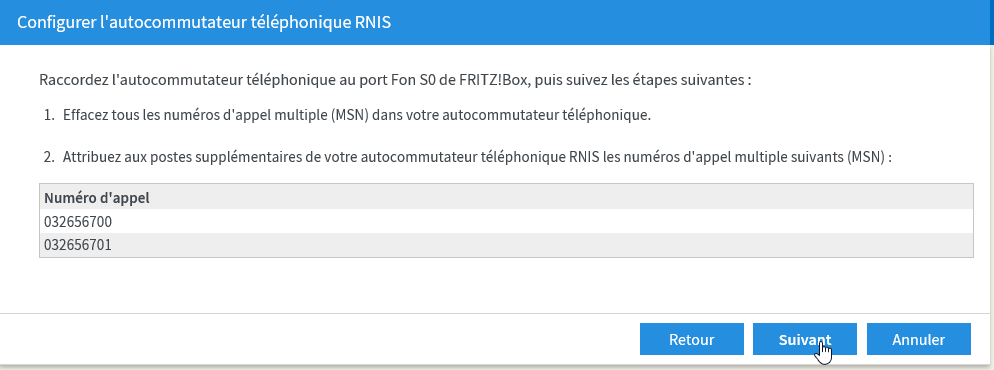 Comment configurer SIP trunk à l'interface de Fritz!box